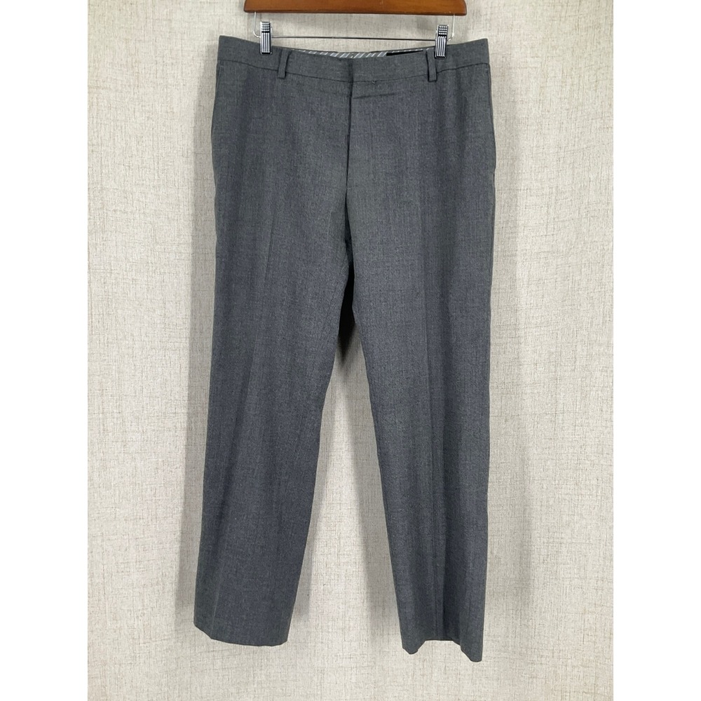 Banana Republic Dress Pants Mens 33x28 Grey Wool Tailored Classic Office
